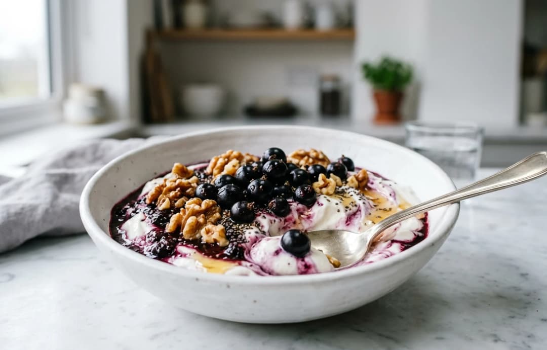 Blackcurrant Protein Yogurt Bowl