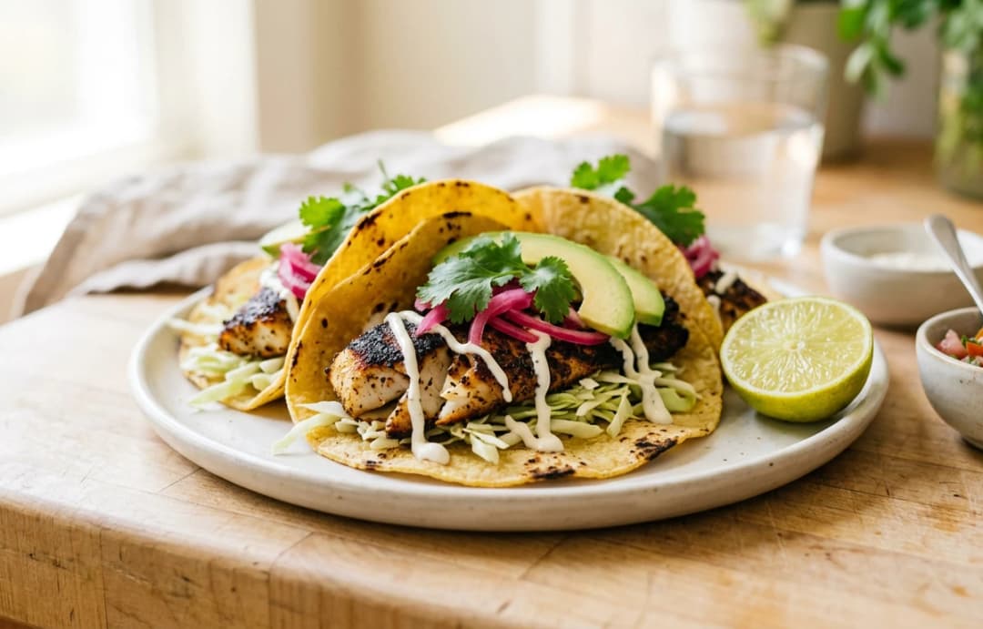 Blackened Tilapia Fish Tacos