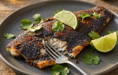 Blue Corn Crusted Trout