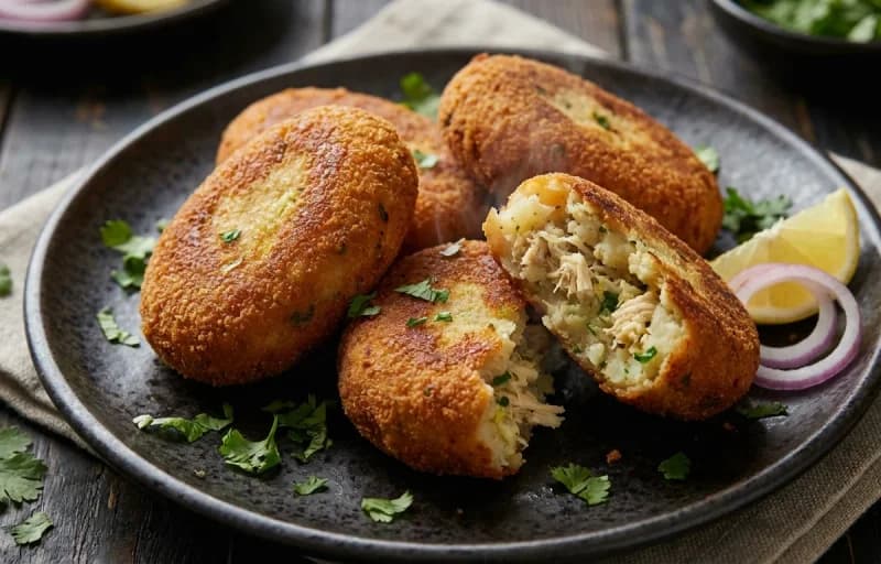 Bohri Chicken Cutlet with Coriander Chutney - Recipe 1