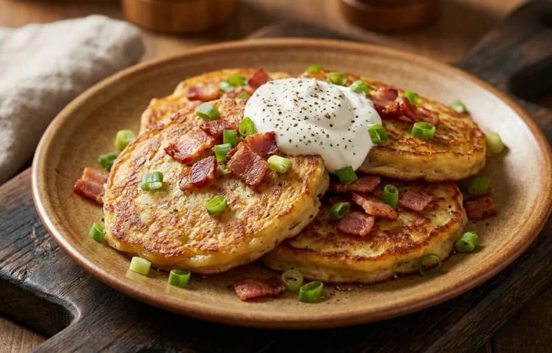 Boxty with Bacon with Fried Egg - Recipe 1