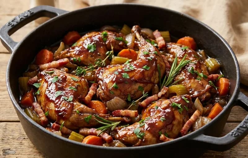 Braised Rabbit, Drop Dumplings and Glazed Carrots - Recipe 1