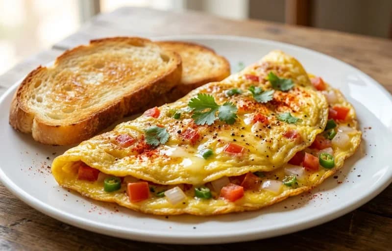 Bread Omelette with Tomato Ketchup - Recipe 1
