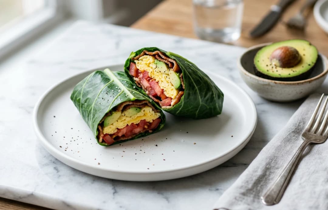 Breakfast BLT Collard Wrap