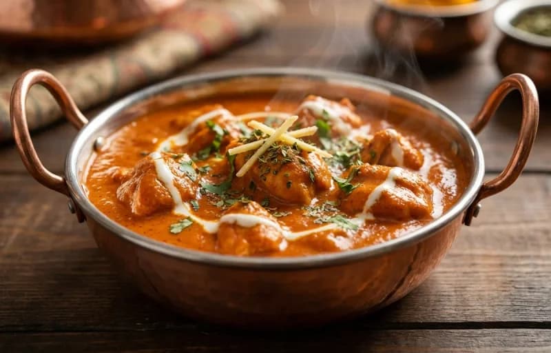 Butter Chicken, Garlic Naan and Sirke Wale Pyaaz - Recipe 1