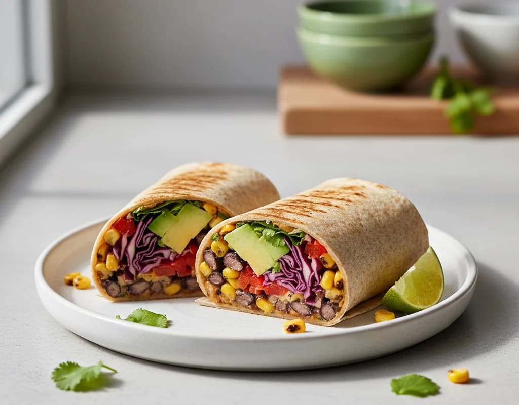 Black Bean and Veggie Wrap