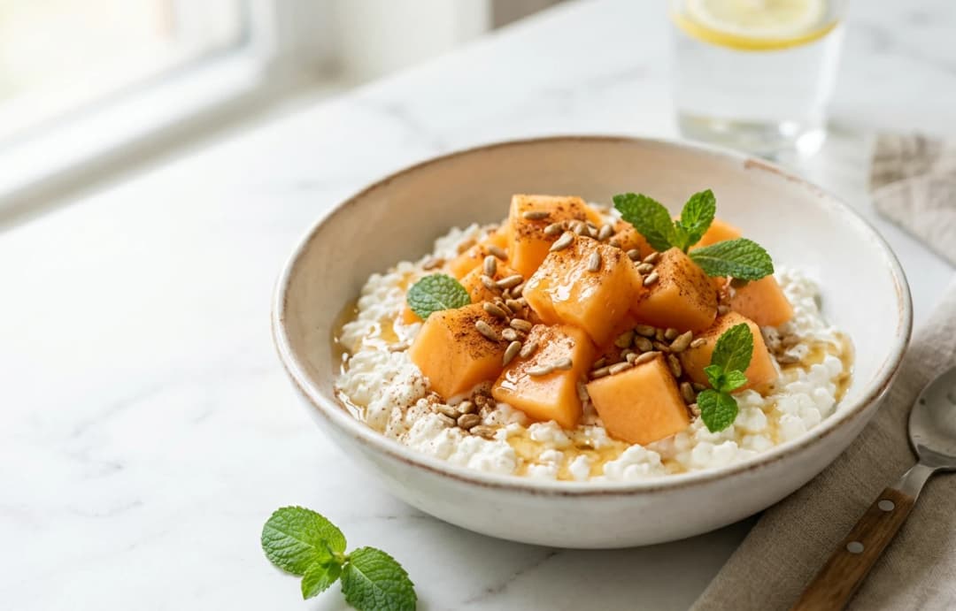 Cantaloupe & Cottage Cheese Bowl