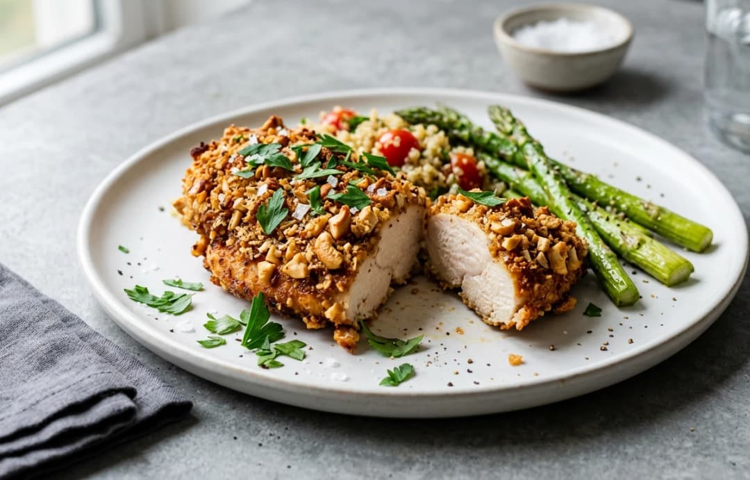 Cashew-Crusted Chicken or Tofu