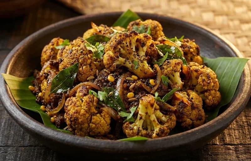 Cauliflower Milagu Varuval with Lemon Rice - Recipe 1