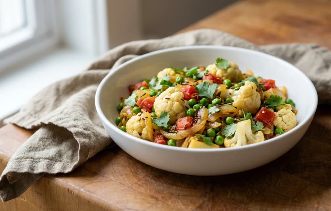 Cauliflower Peas Sabzi