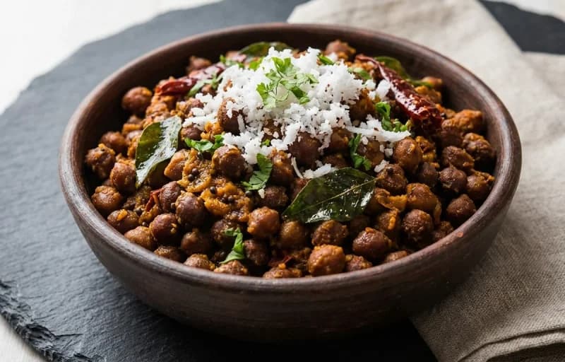 Konkani Pej, Chana Sukke and Roasted Papad - Recipe 2