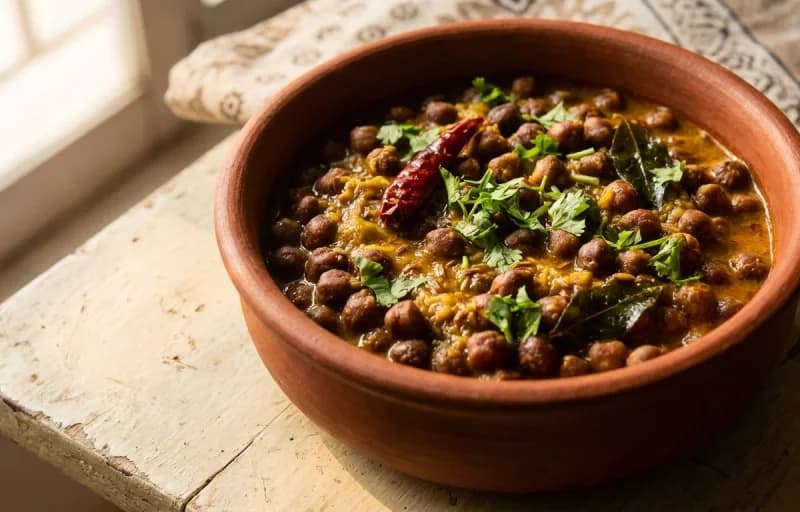 Chane Jaiselmeri, Puri and Aamras - Recipe 1