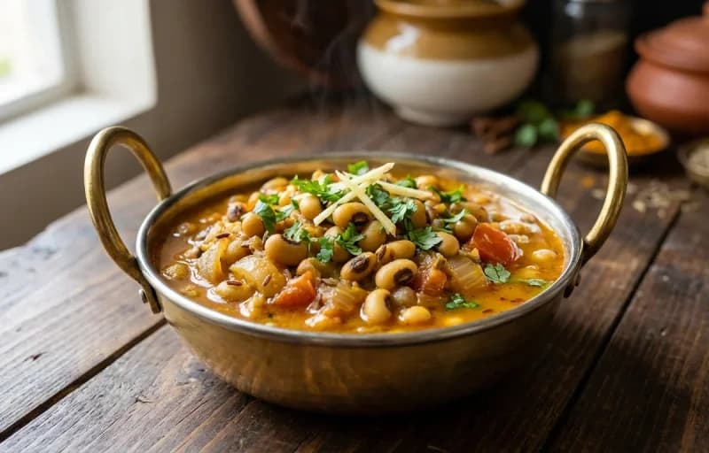 Chawli ki Sabzi with Bajra Roti - Recipe 1