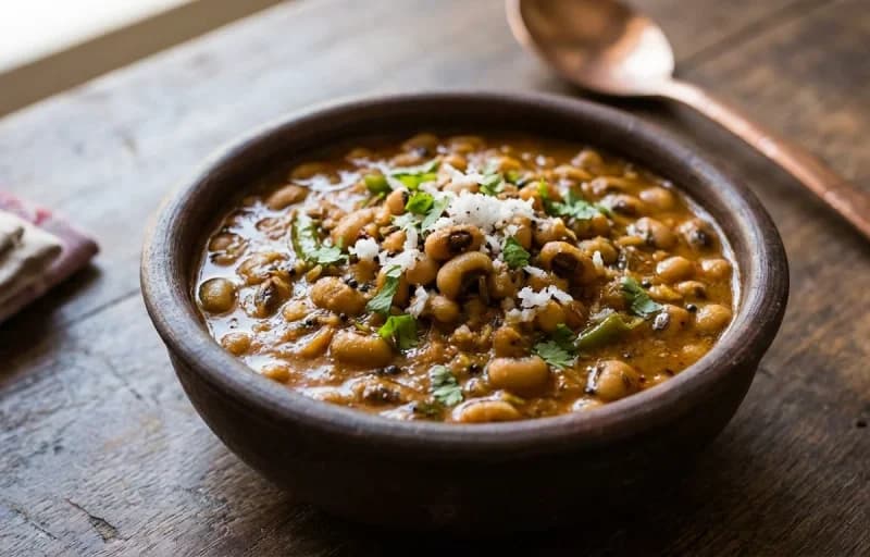 Chawlichi Usal with Steamed Basmati Rice - Recipe 1