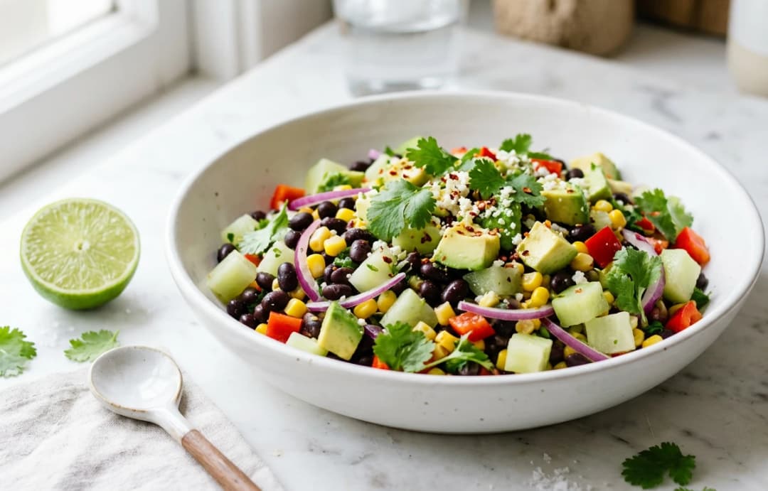 Chayote & Black Bean Salad