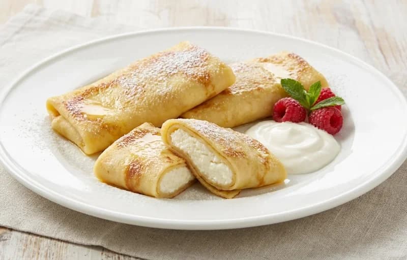 Cheese Blintzes, Mixed Berry Sauce and Sour Cream - Recipe 1