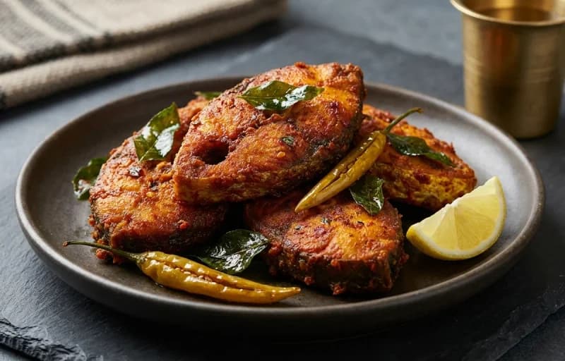 Chepa Vepudu, Steamed Rice and Vegetable Sambar - Recipe 1