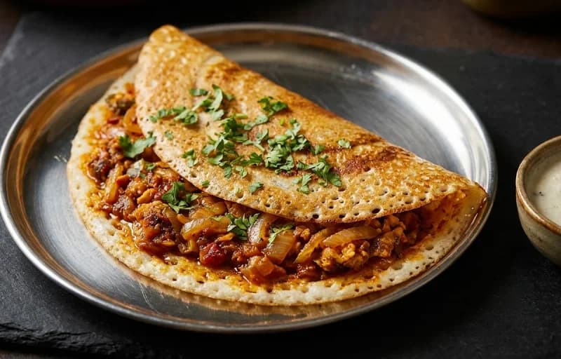 Chettinad Egg Dosa