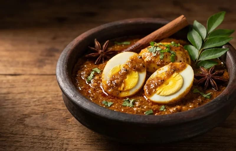 Chettinad Egg Gravy, Idli and Idli Podi - Recipe 1