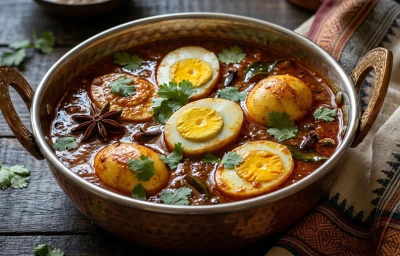 Chettinad Egg Masala with Dosa - Recipe 1