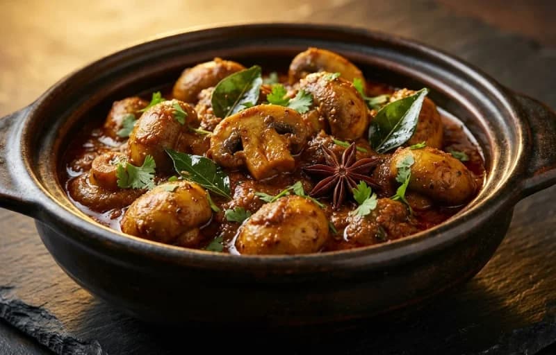 Kal Dosa, Chettinad Mushroom Masala and Vegetable Sambar - Recipe 2