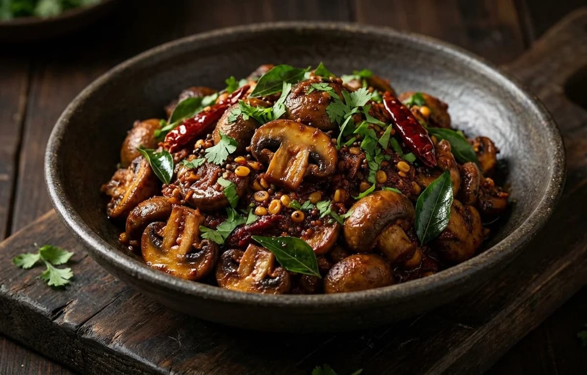 Chettinad Mushroom Varuval