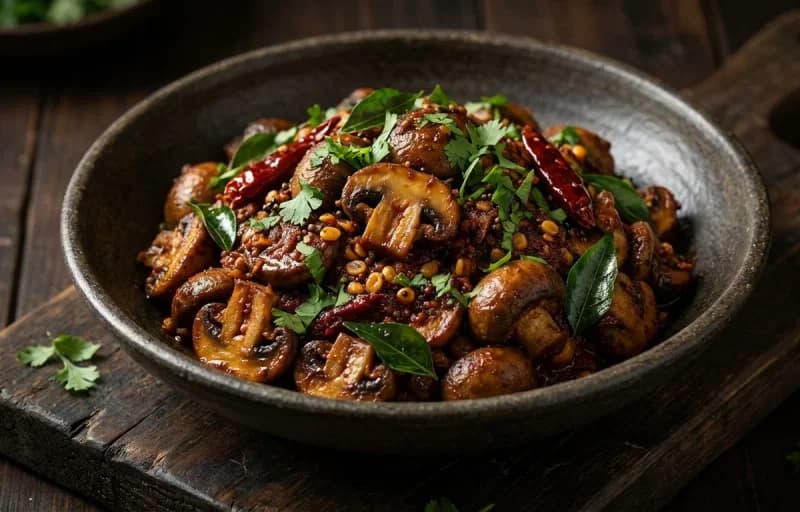 Chettinad Mushroom Varuval