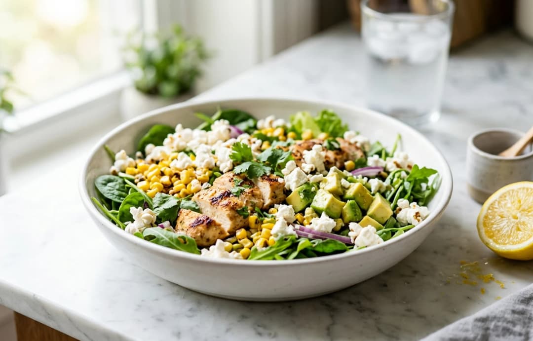 Chicken, Corn & Avocado Power Salad