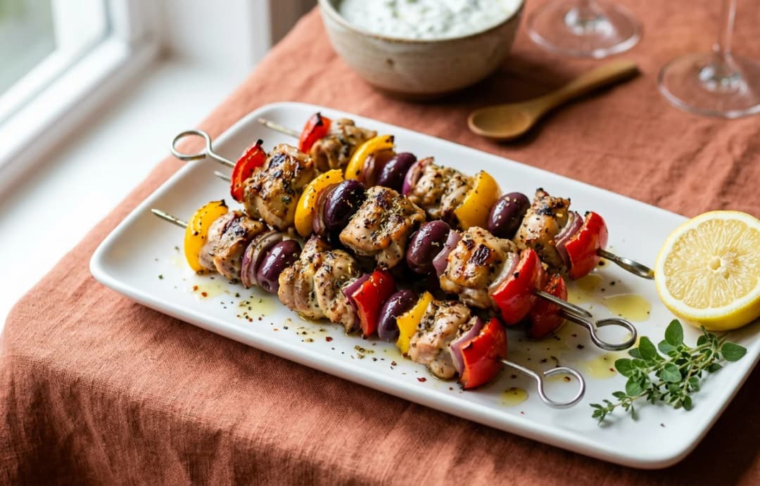 Chicken & Olive Skewers