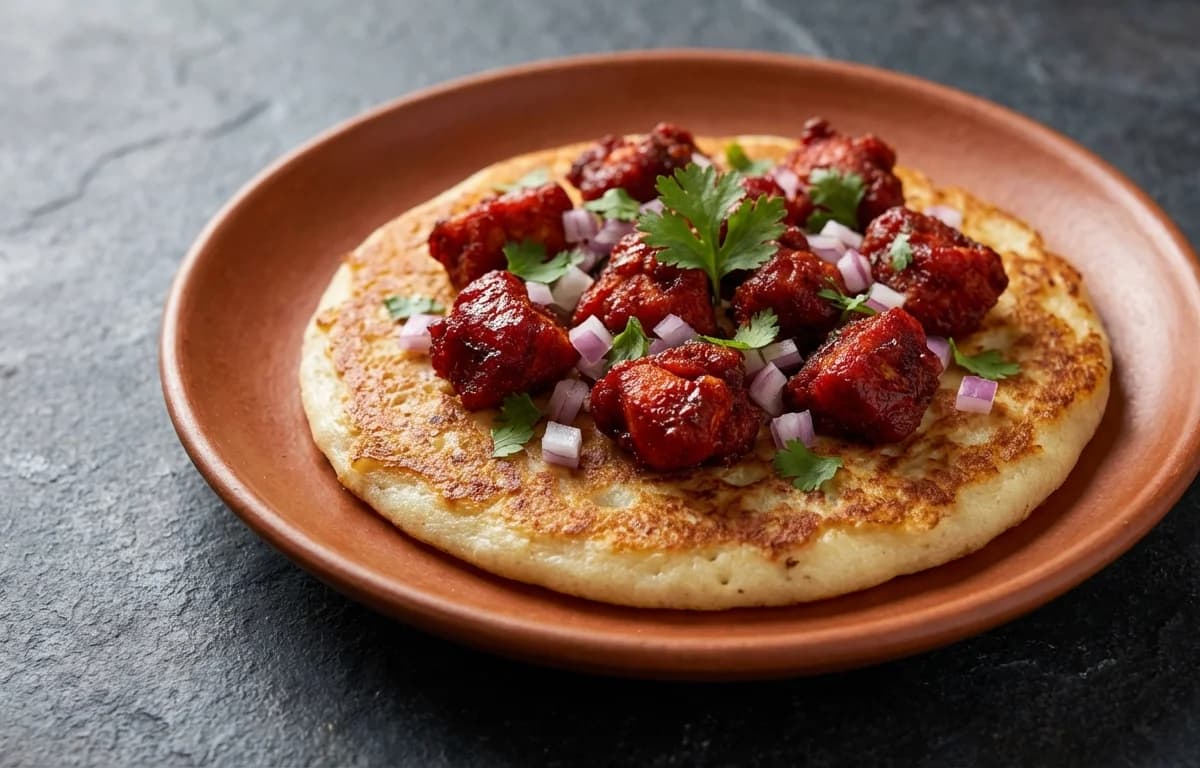 Chicken 65 Uttapam