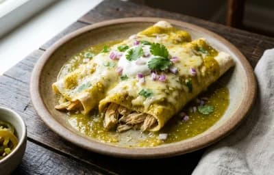Chicken Enchiladas with Green Sauce