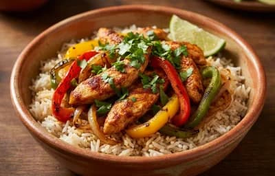 Chicken Fajita Rice Bowl