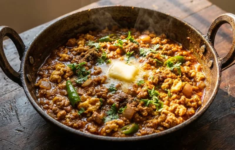 Chicken Keema Ghotala with Ladi Pav - Recipe 1