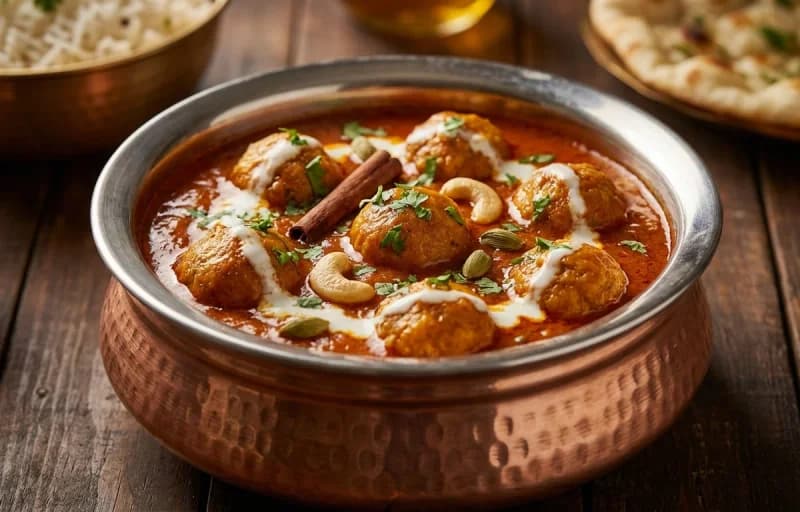 Chicken Kofta Curry with Kesar Pulao - Recipe 1