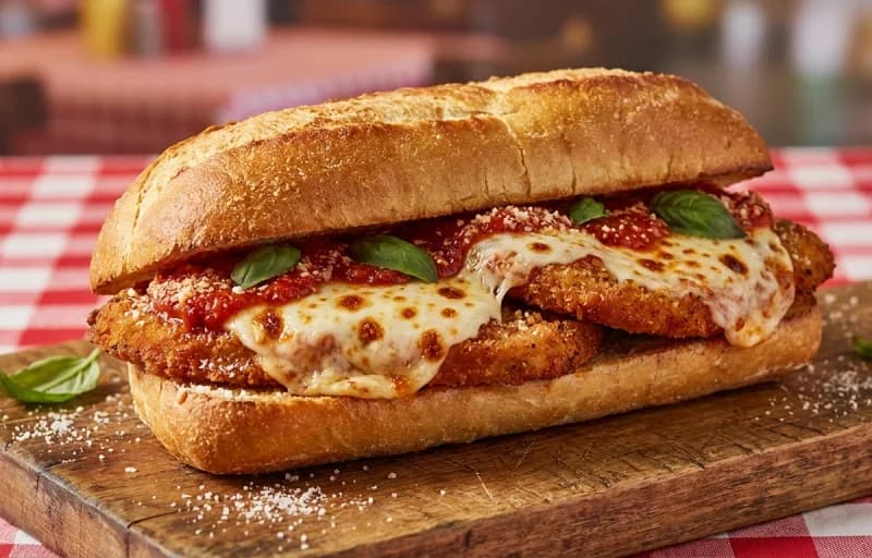 Chicken Parmesan Sub with French Fries - Recipe 1
