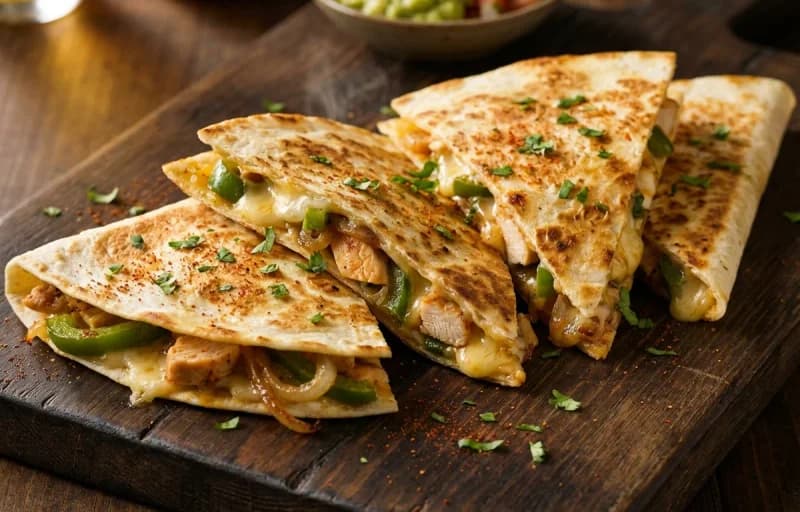 Chicken Tortilla Soup with Green Chiles with Chicken Quesadilla Triangles - Recipe 2