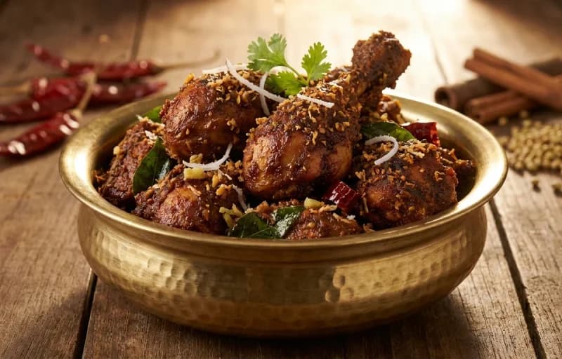 Chicken Sukka with Ladi Pav - Recipe 1