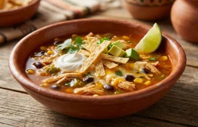Chicken Tortilla Soup with Green Chiles