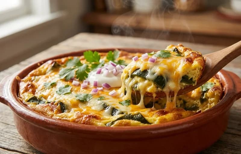 Chile Relleno Casserole with Side Salad - Recipe 1