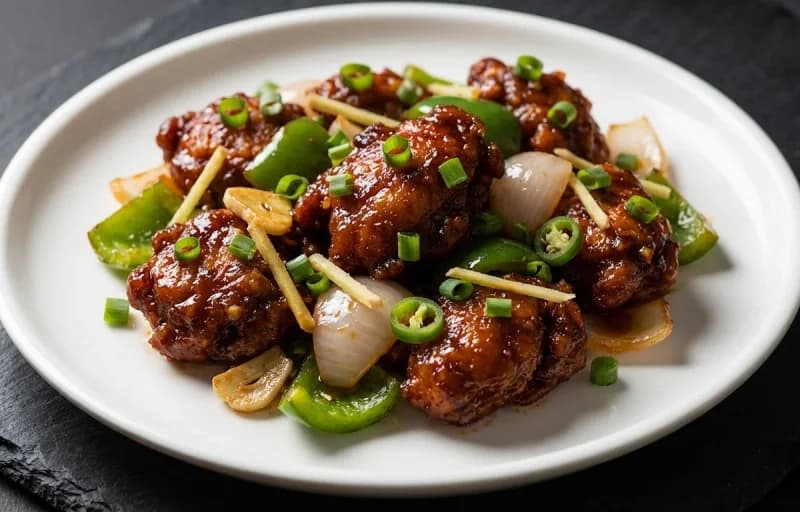 Chilli Chicken Dry with Vegetable Fried Rice - Recipe 1