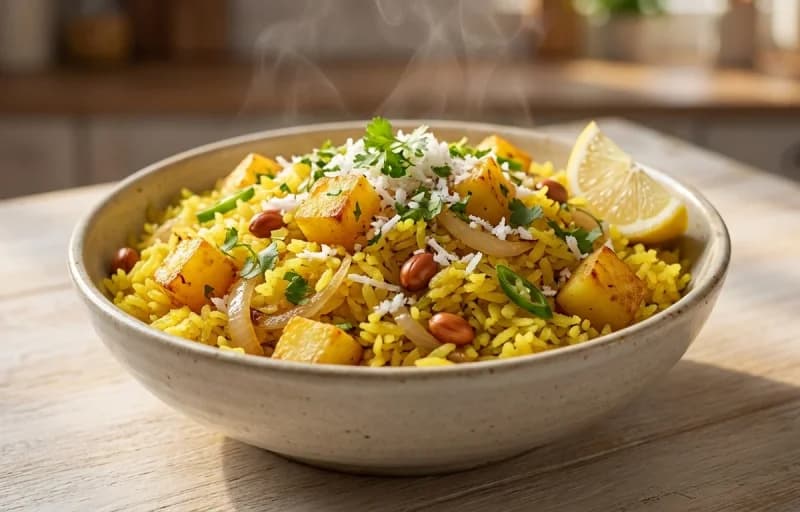 Chirer Pulao with Poached Egg - Recipe 1