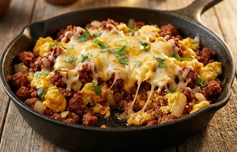 Chorizo and Eggs, Corn Tortillas and Tex-Mex Refried Beans - Recipe 1
