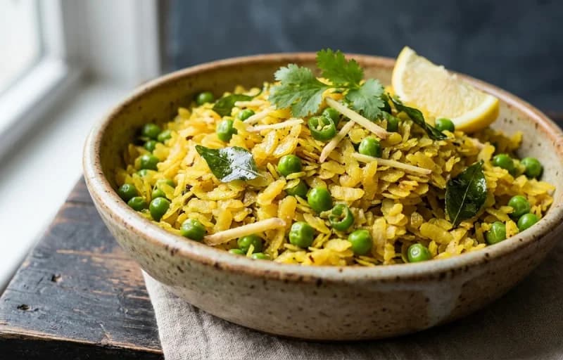 Chura Matar with Anda Tadka Fry - Recipe 1