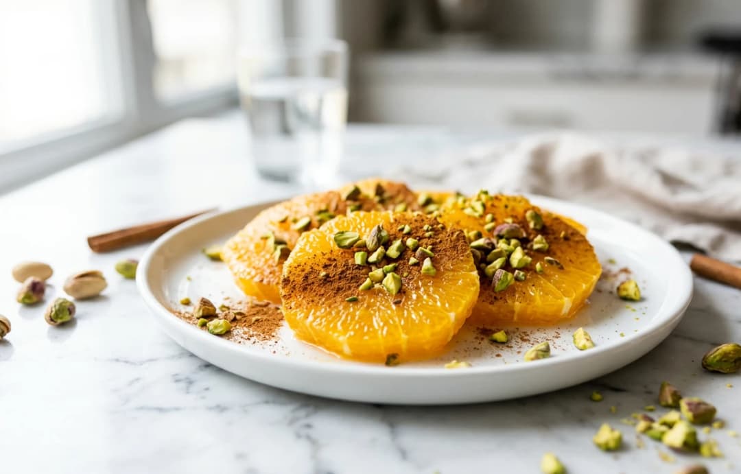 Cinnamon Orange Slices with Pistachios