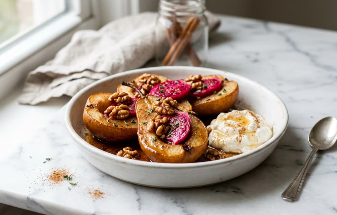 Cinnamon-Spiced Baked Pears