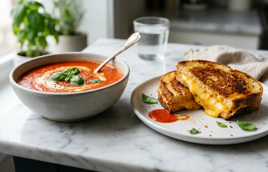 Classic Grilled Cheese with Tomato Soup