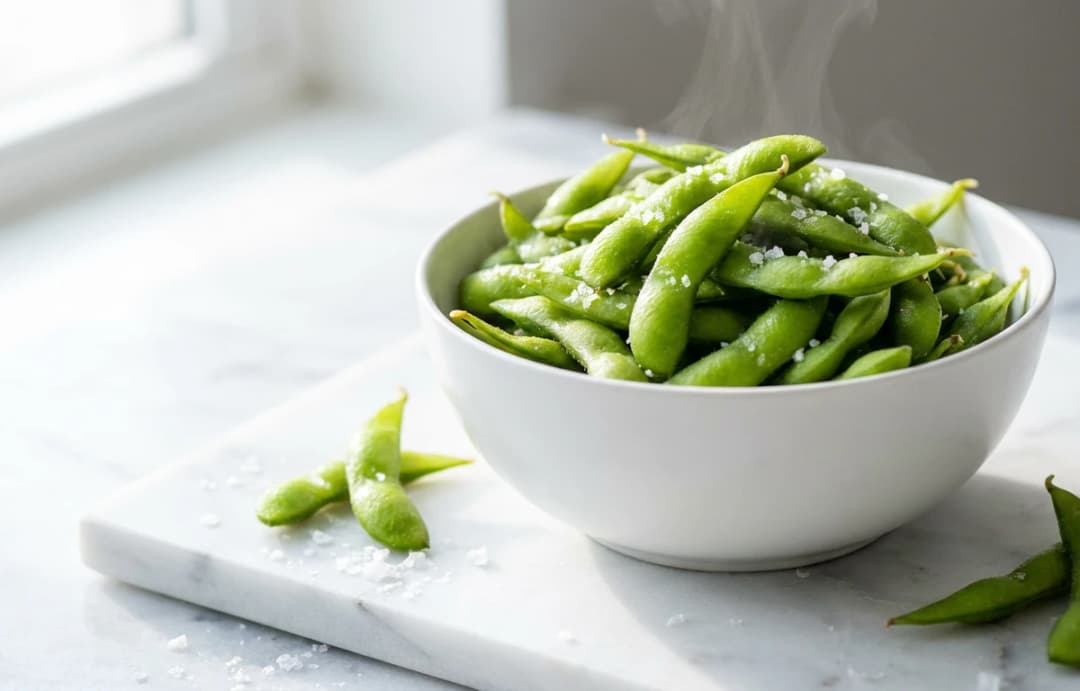 Classic Steamed Edamame with Sea Salt