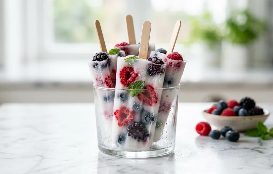 Coconut & Berry Ice Pops