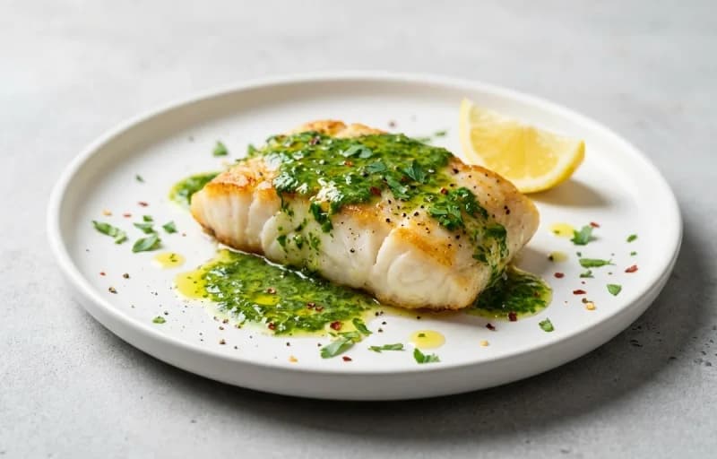 Cod with Parsley Sauce, Boiled Potatoes and Steamed Peas - Recipe 1