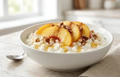 Cottage Cheese with Peaches